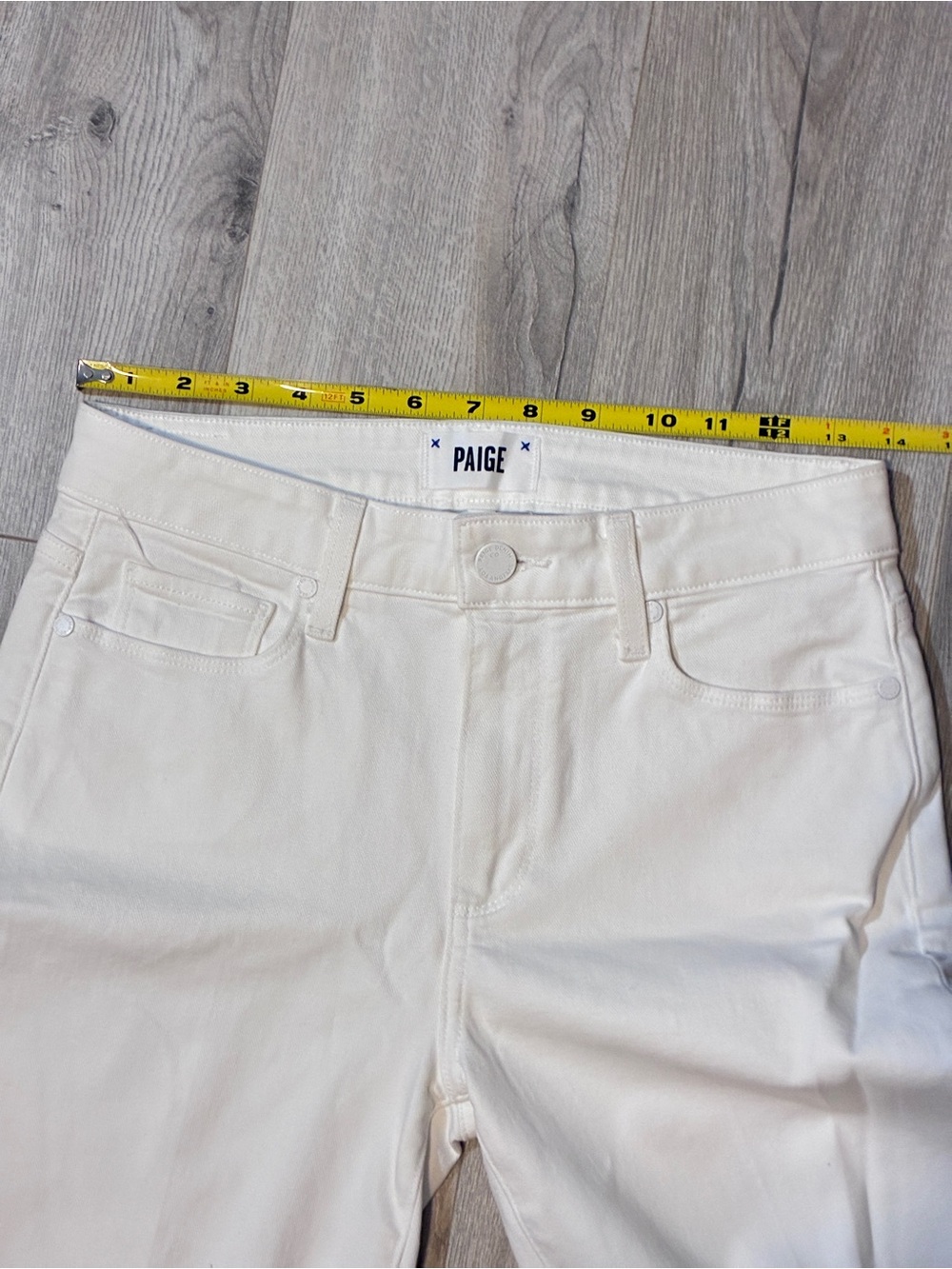 PAIGE Genevieve White Bootcut Jeans Size 27 Crisp White Stretch Denim - Picture 10 of 10